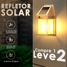 Refletor Solar Ecosun com Detector de Movimentos (Compre 1 Leve 2) - Lojas Promorin
