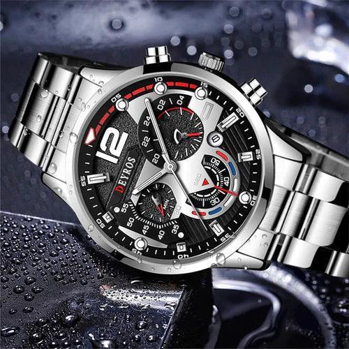 Relógio Masculino Gold Luxury + Pulseira de Brinde - Lojas Promorin