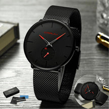 Relógio Minimalista CRRJU MINIMAL - Movimento de Quartzo, Ultra fino e Resistente - Lojas Promorin