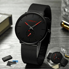 Relógio Minimalista CRRJU MINIMAL - Movimento de Quartzo, Ultra fino e Resistente - Lojas Promorin