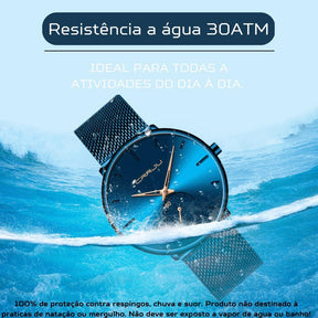 Relógio Minimalista CRRJU MINIMAL - Movimento de Quartzo, Ultra fino e Resistente - Lojas Promorin