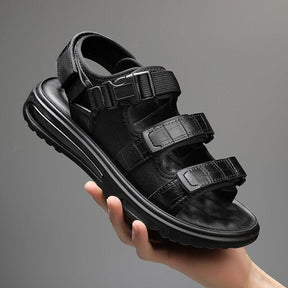 Sandália Masculina em Couro Britânico com Amortecedor