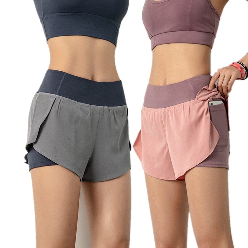 Short Duplo Feminino Fitness - Soft