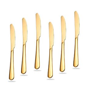 Talheres para jantar de luxo aço inoxidável ouro - Colher, garfo e faca