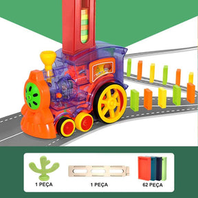 Trenzinho de Brinquedo com Conjunto de Dominós