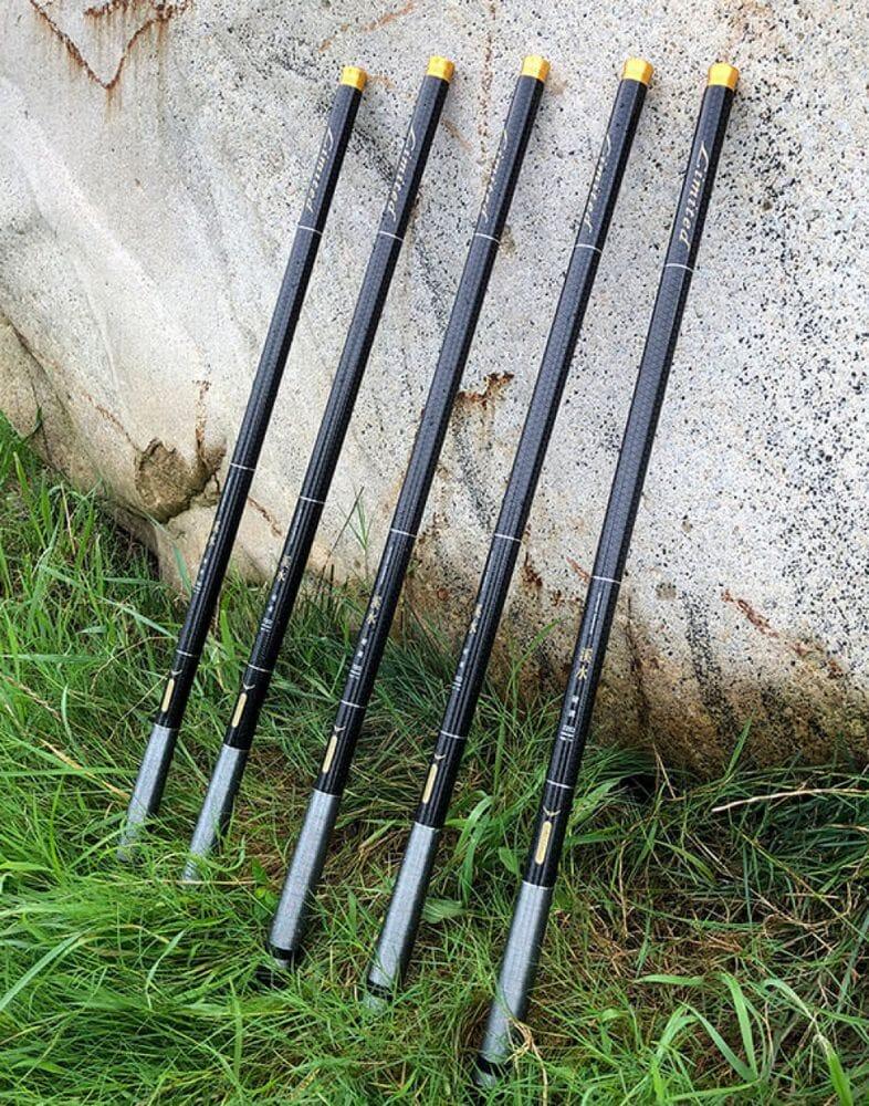 Vara de Pesca Fibra de Carbono Telescópica Ultra Leve 3,6 a 7 metros - Lojas Promorin