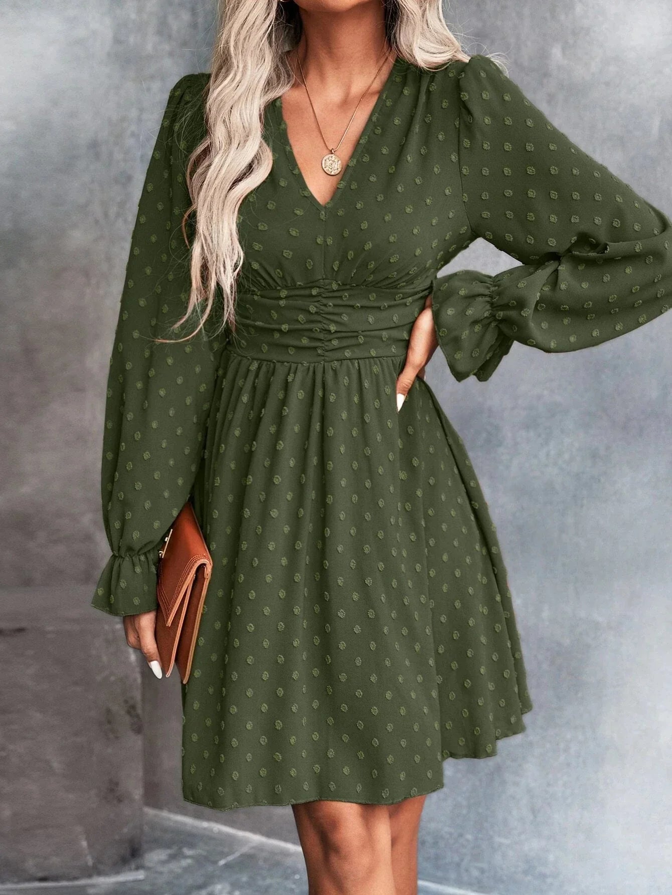 Vestido Casual Poá Feminino