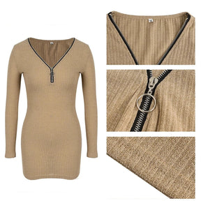 Vestido Feminino Casual Manga Longa - Luna Bliss