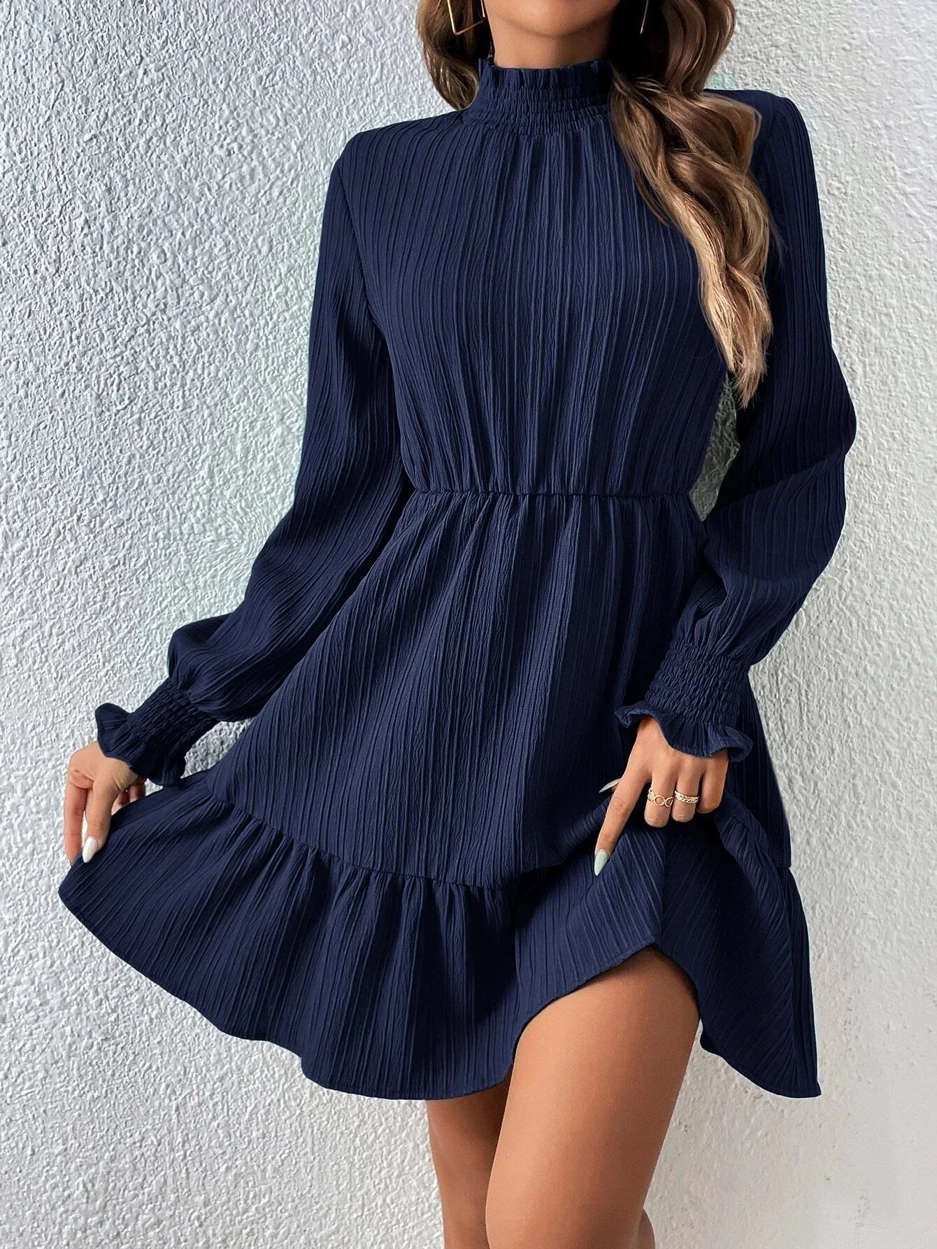 Vestido Feminino Charme Floral com Babados