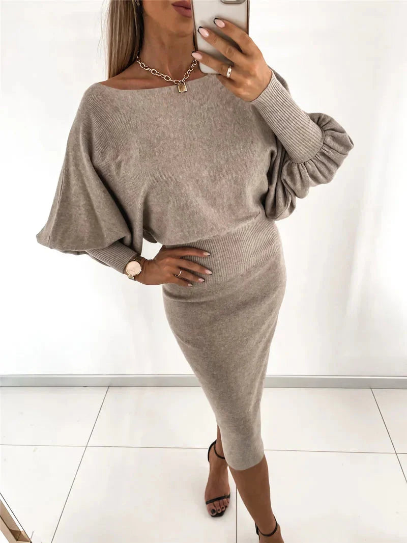 Vestido Feminino de Manga Longa - Lunara