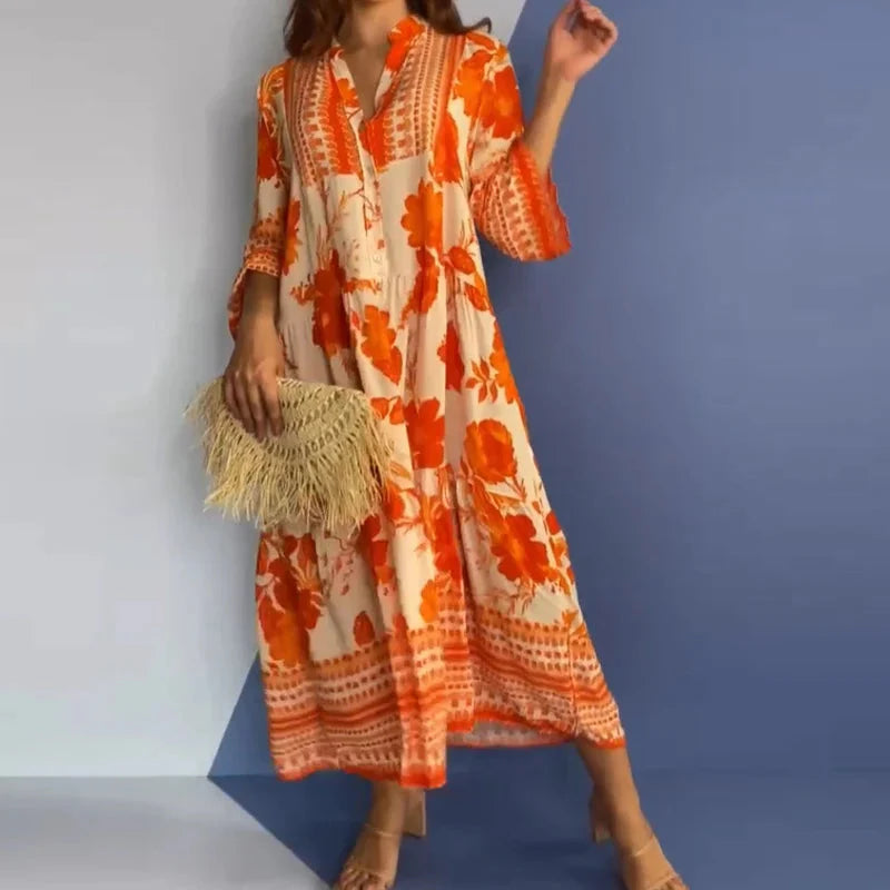 Vestido Feminino Vintage Floral Lucy