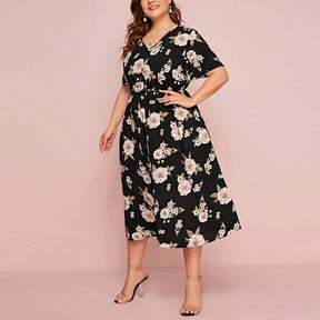 Vestido Floral Plus Size Thaís