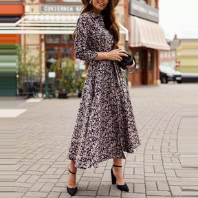 Vestido Midi Estampado Tereza