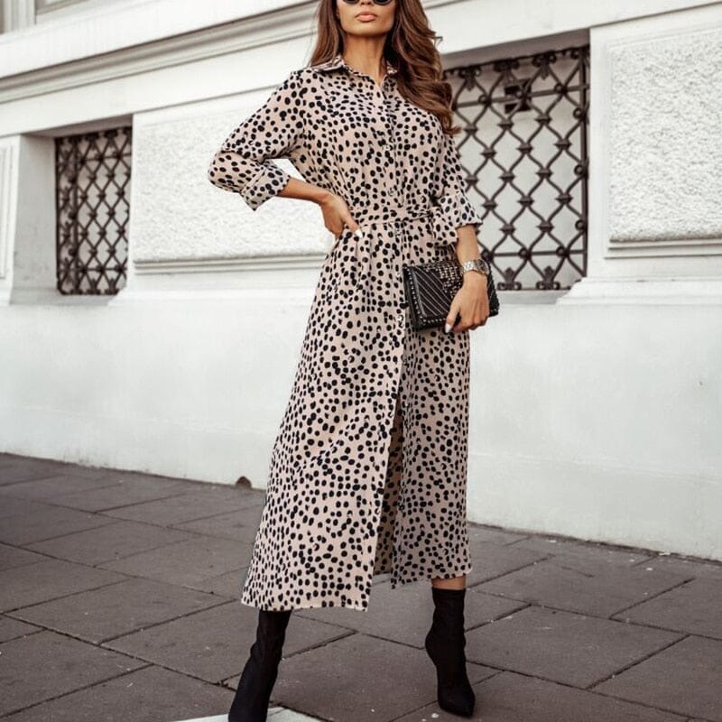 Vestido Midi Estampado Tereza