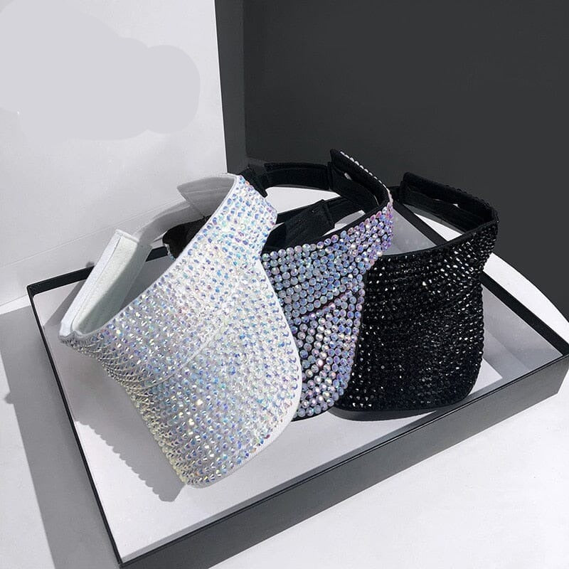 Viseira Feminina Strass - Sparkle Glamour