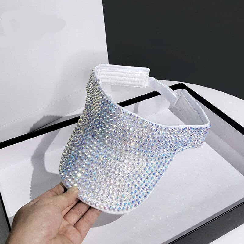 Viseira Feminina Strass - Sparkle Glamour