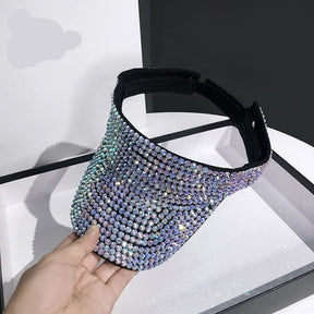 Viseira Feminina Strass - Sparkle Glamour