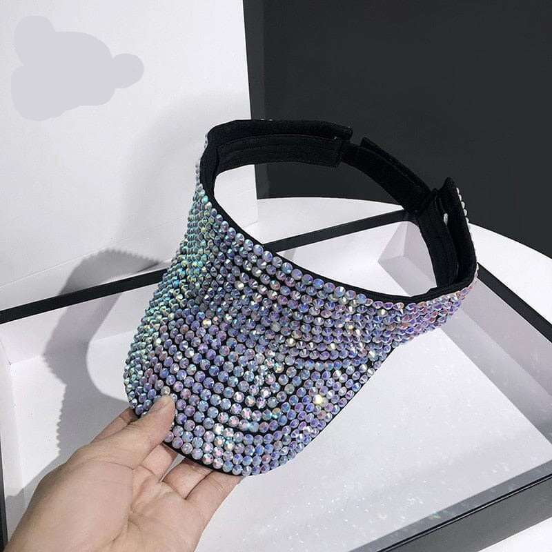 Viseira Feminina Strass - Sparkle Glamour